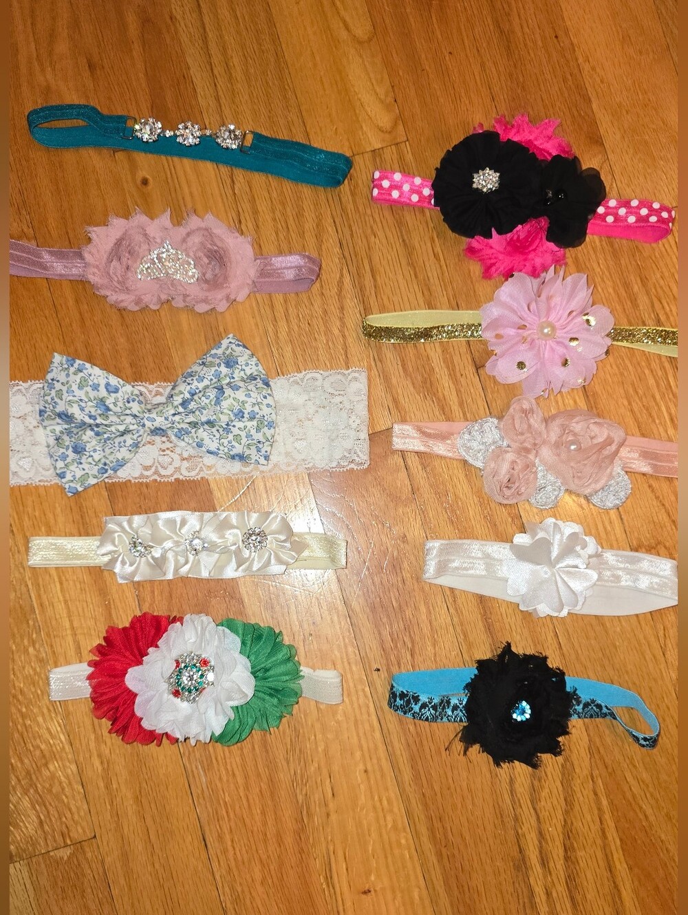 10 custom made boutique Youth headbands